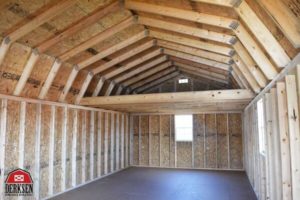 Interior view of our Derksen lofted barn cabins for Sale or Rent to Own in Jonesboro, LA by RKS Phone Technician